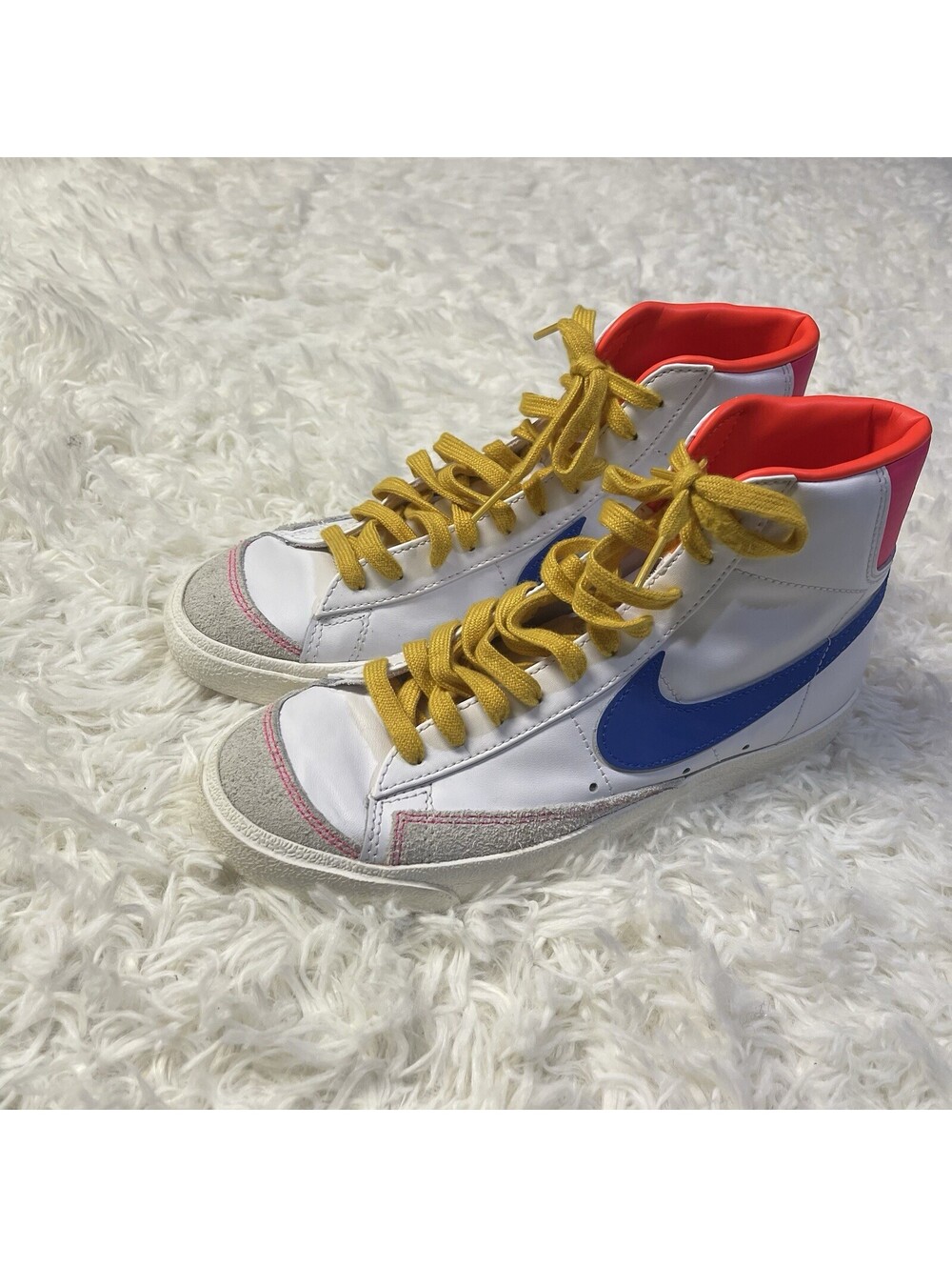 Nike Blazer Mid 77 ACG High Top Sneakers Womens 8.5 White Blue Pink DO1162-100